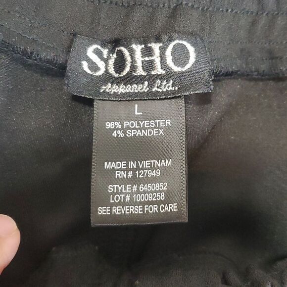 SOHO Black Jogger Pants Size Large - Picture 4 of 14